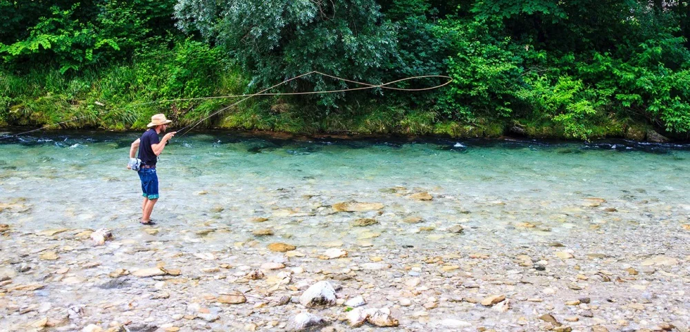 Fliegenfischen Weiße Traun, Bayern