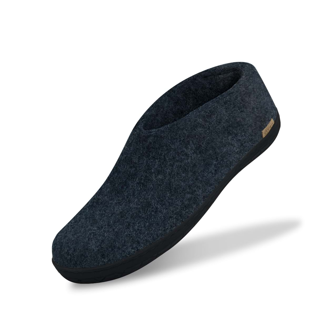 Felt Slippers with Natural Rubber Sole (denim blue)