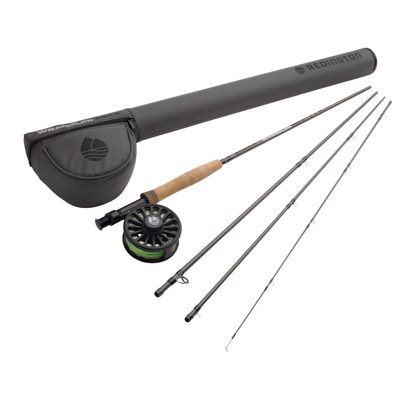 Wild Water Deluxe Fly Fishing Combo Starter Kit, 5 Weight 8 Foot Fly Rod,  4-Piece Graphite Rod with Cork Handle, Accessories, Die Cast Aluminum Reel