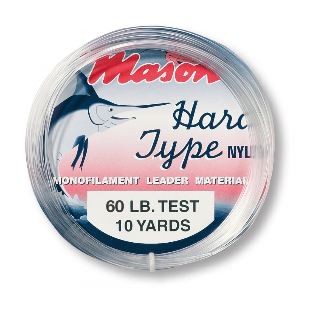 Mason Hard Type Nylon, Monofilament Leader Material, 10 lb. Test