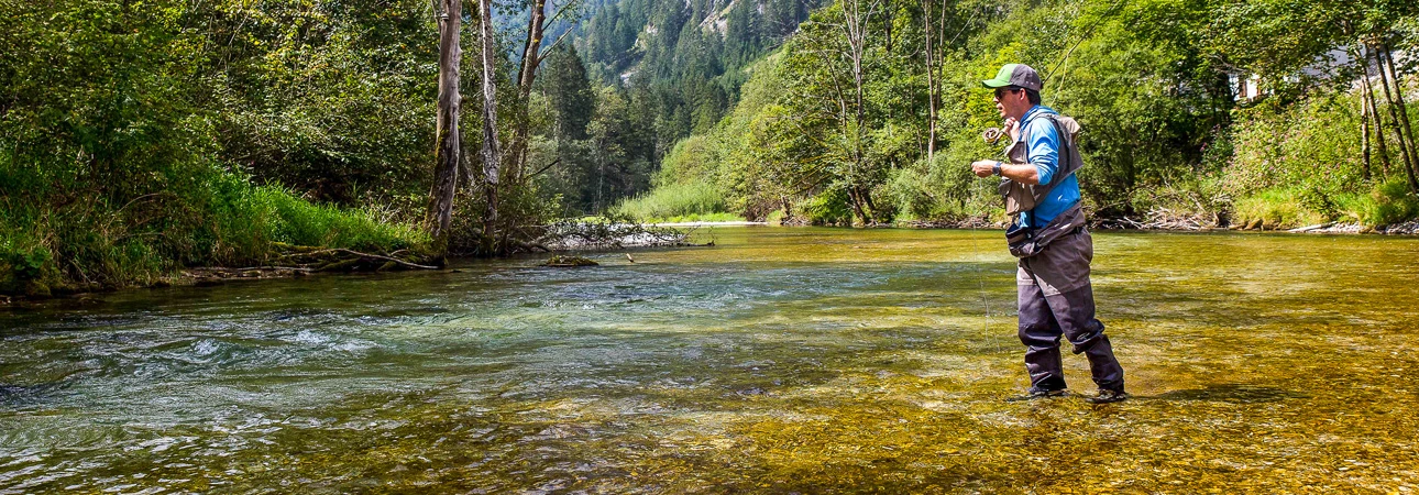 Wathose im Einsatz Traun River