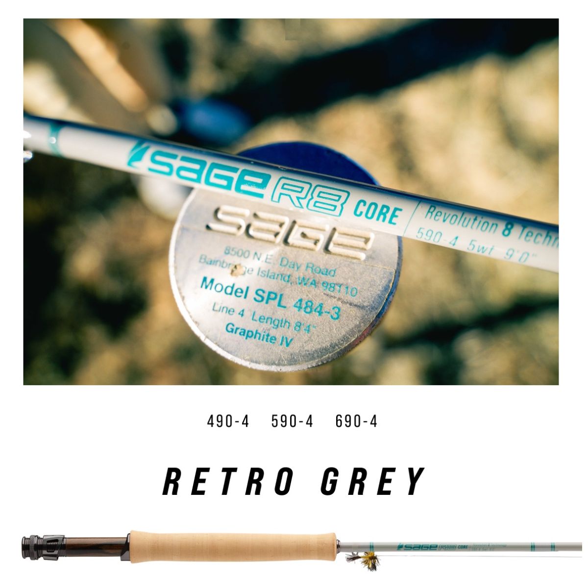 R8 Core Fly Rod Limited Edition (Retro Grey)