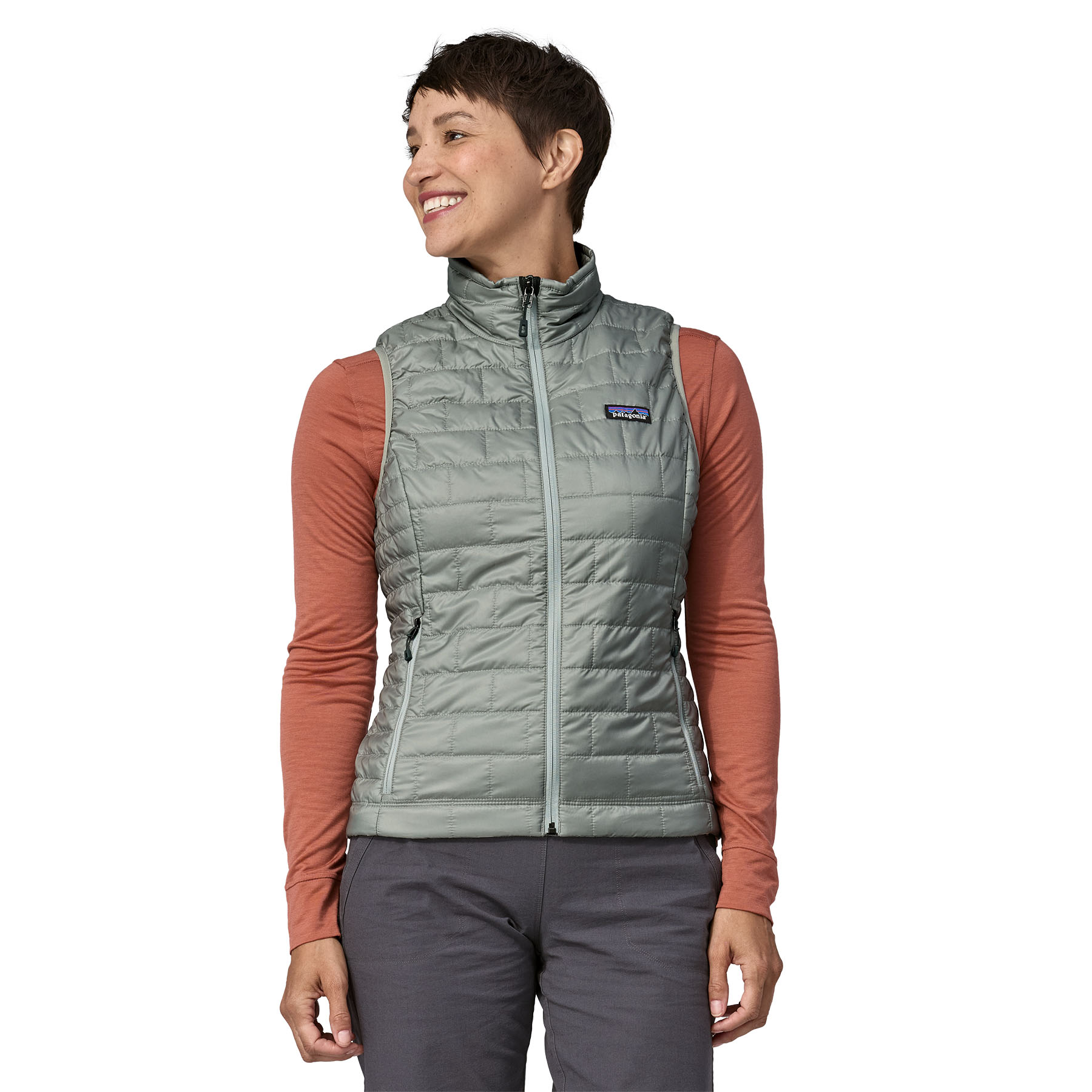 Women's Nano Puff Vest (sleet green)