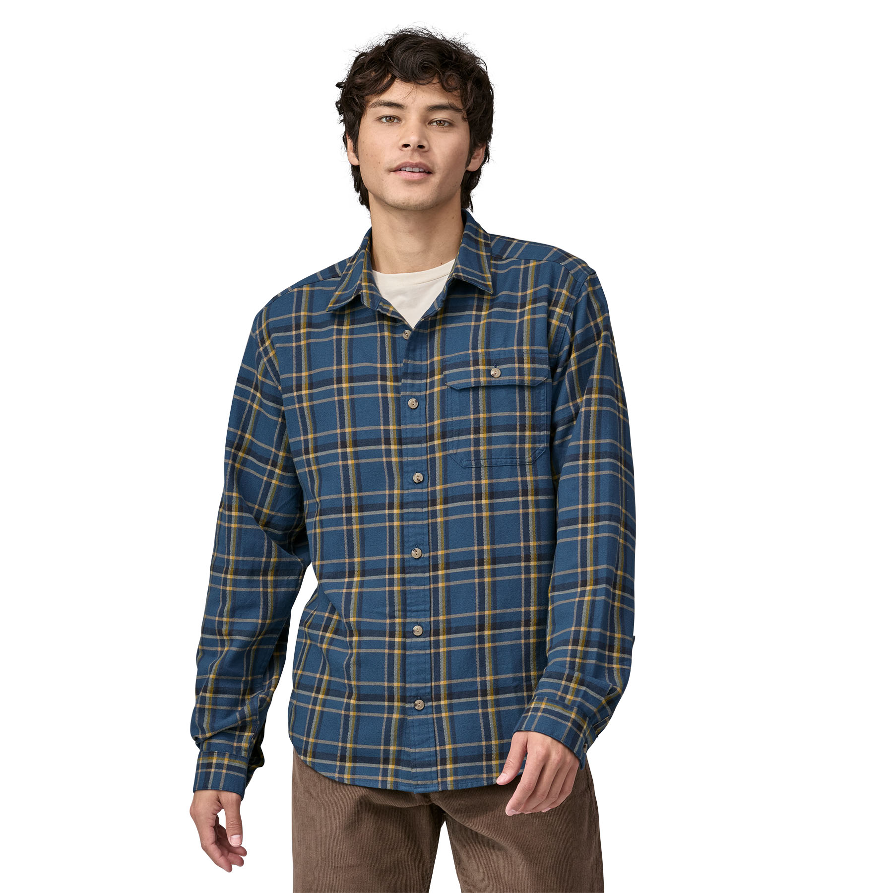 Lightweight Fjord Flannel Shirt, tidepool blue