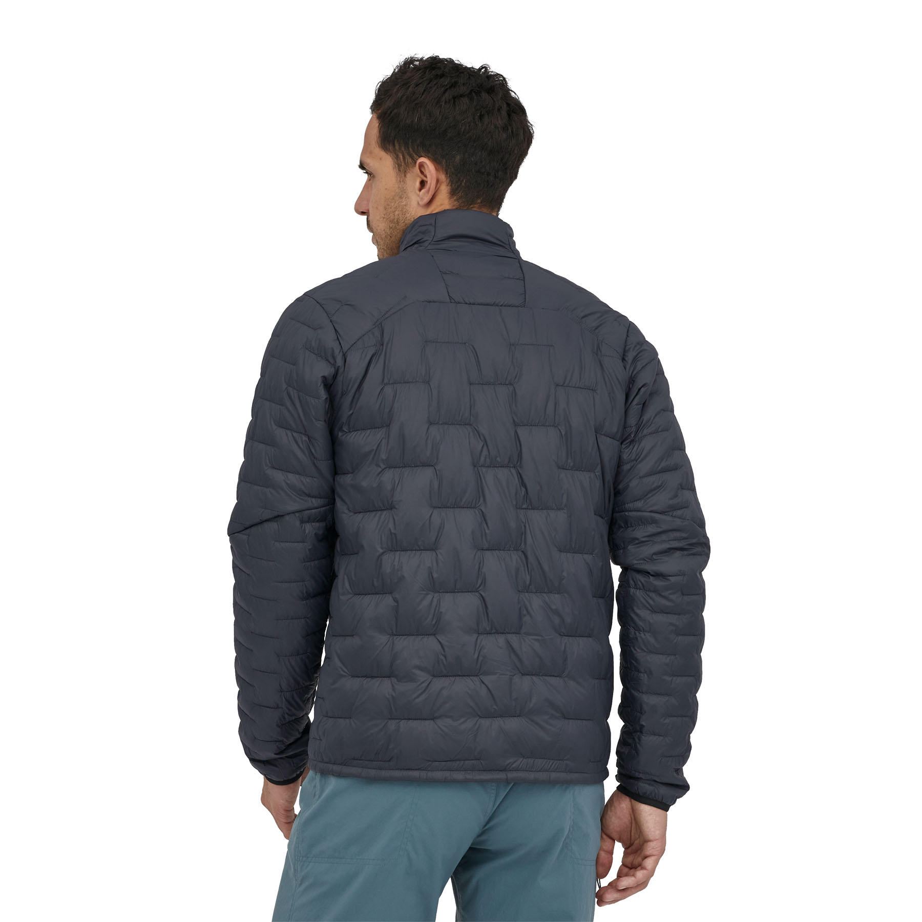 Micro Puff Jacket (smolder blue w/raptor brown)