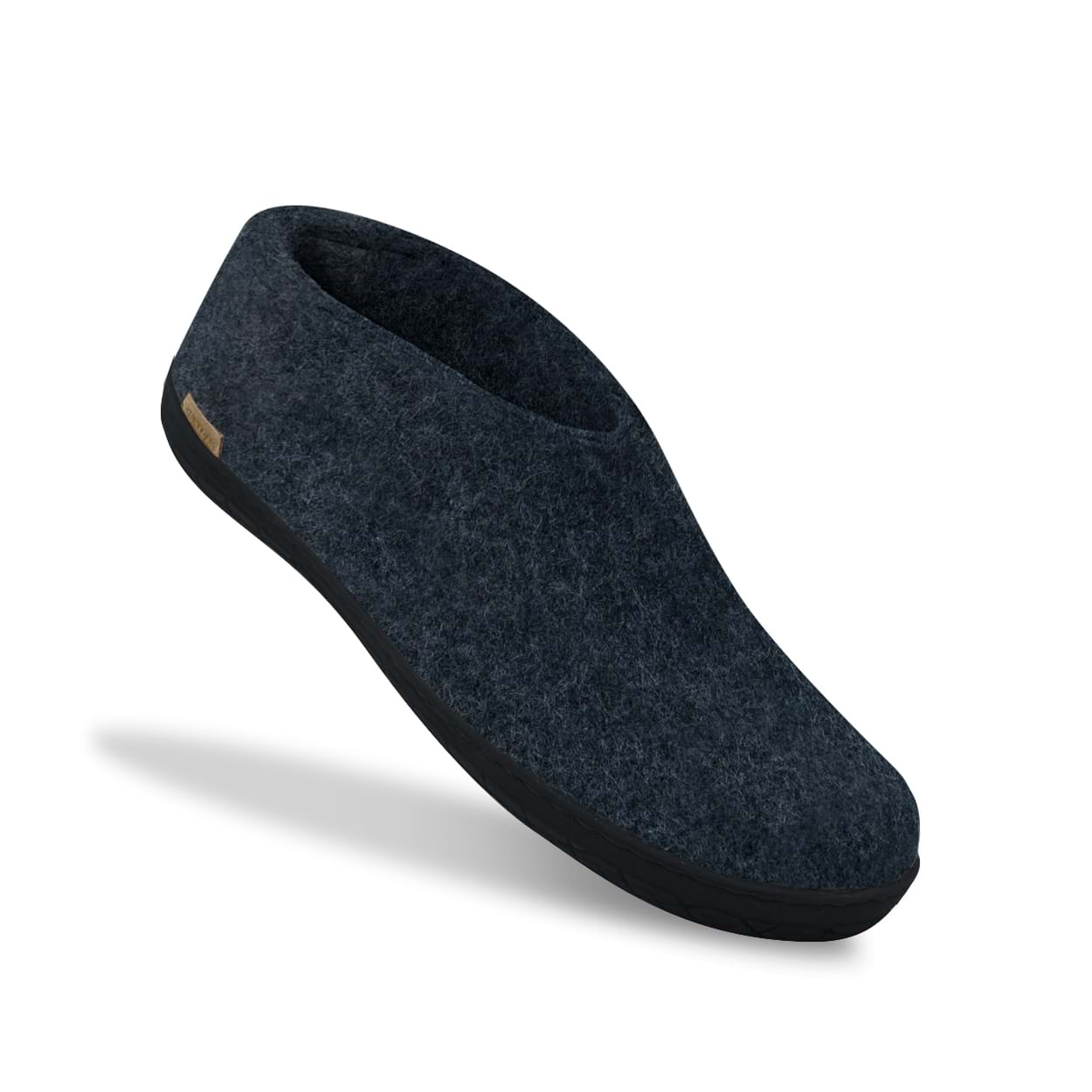 Felt Slippers with Natural Rubber Sole (denim blue)